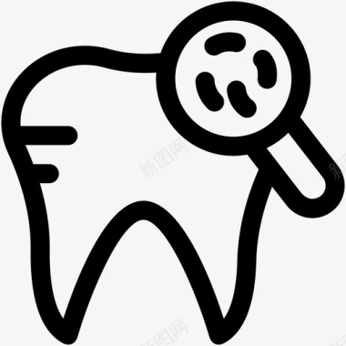 牙科检查牙齿测试图标图标