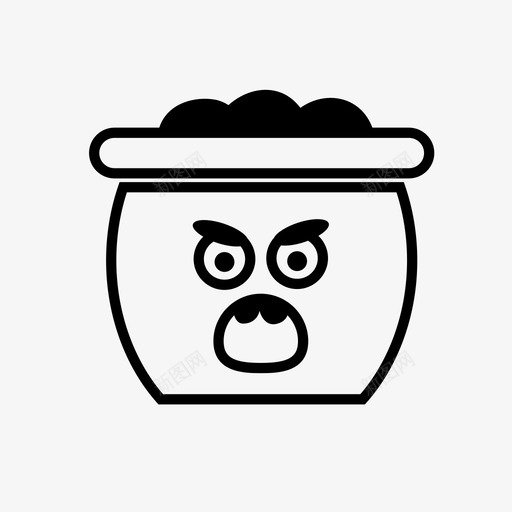 愤怒的罐子怪物植物表情符号图标svg_新图网 https://ixintu.com 愤怒的罐子怪物 植物 植物怪物 表情符号