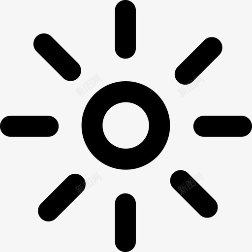 太阳明亮亮度图标svg_新图网 https://ixintu.com 亮度 太阳 明亮 显示 灯光 白天 线条图标圆形