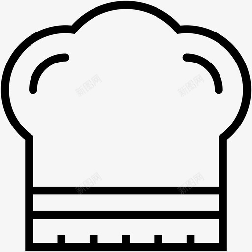 toquechefhatcheftoque图标svg_新图网 https://ixintu.com chefhat cheftoque cookhat sea toque 厨师制服 厨房用具线图标
