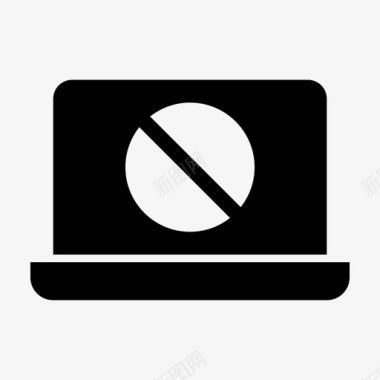 拒绝笔记本电脑笔记本电脑屏幕被拒绝笔记本电脑屏幕被屏蔽图标图标