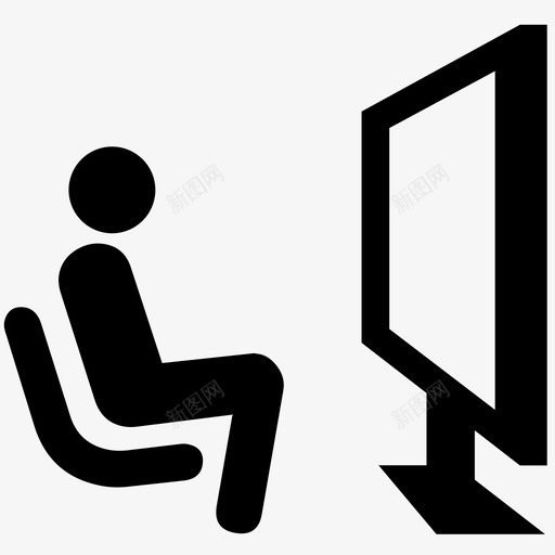看电视娱乐平板图标svg_新图网 https://ixintu.com 坐着看电视 娱乐 平板 新闻 液晶 电视 看电视