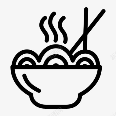 面条烹饪膳食图标图标