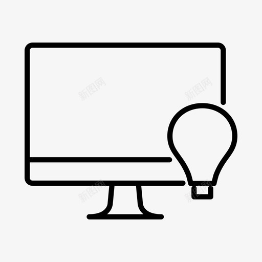 电脑创意闪光灯显示器图标svg_新图网 https://ixintu.com 显示器 电脑创意 电脑线索 系统 闪光灯