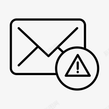 电子邮件警报邮件通知邮件警告图标图标