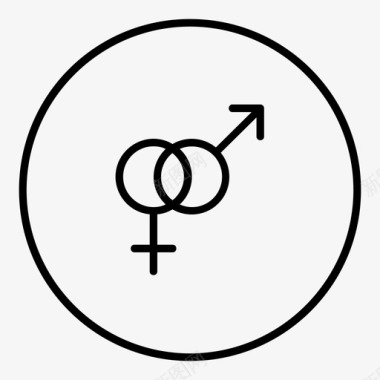 联合男孩性别男性化图标图标