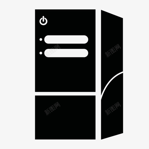 电脑塔机箱冷却器图标svg_新图网 https://ixintu.com 冷却器 机箱 电脑 电脑塔