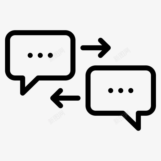 对话沟通客户图标svg_新图网 https://ixintu.com 业务线 交流 客户 对话 帮助 支持 沟通