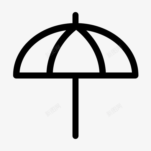 伞单线雨图标svg_新图网 https://ixintu.com 伞 单线 天气 悲伤 雨