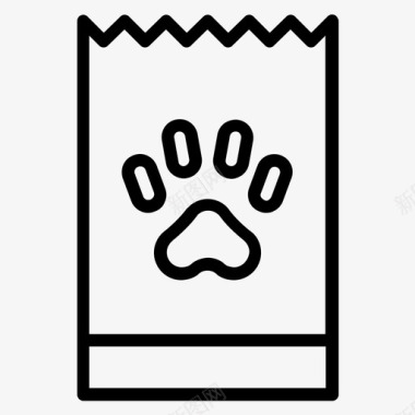 狗粮食物爪子图标图标