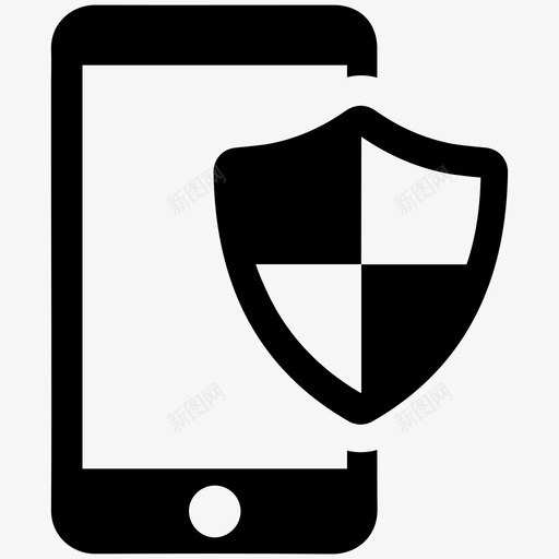 智能手机安全防病毒图标svg_新图网 https://ixintu.com 智能手机安全 防病毒