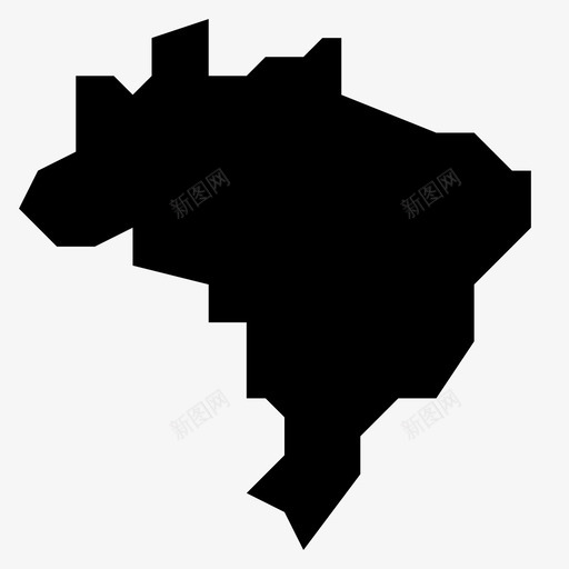 巴西美国国家图标svg_新图网 https://ixintu.com 世界地图字形 南部 国家 地图 巴西 美国