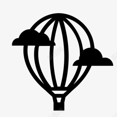 热气球梦想飞行图标图标