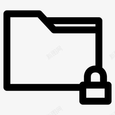 文件夹锁定集合数据库图标图标