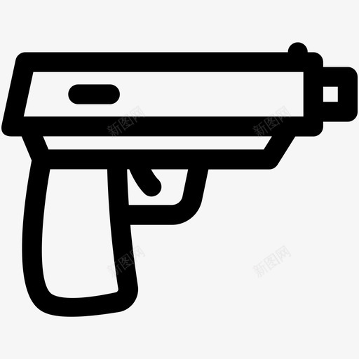 手枪枪左轮手枪图标svg_新图网 https://ixintu.com 左轮手枪 手枪 枪 武器 运动图标集