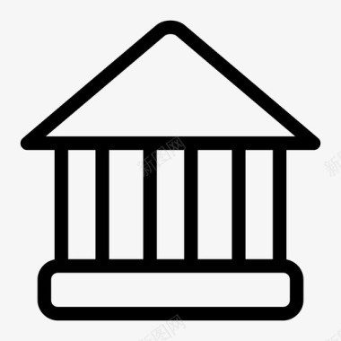银行机构货币图标图标