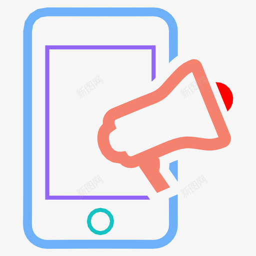 广告手机营销图标svg_新图网 https://ixintu.com 促销 广告 手机 扩音器 智能手机 移动 营销