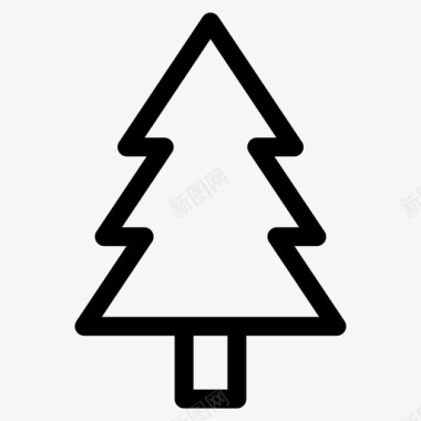 松树圣诞树常青树图标图标