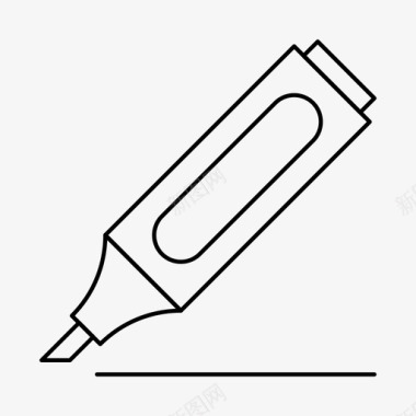 荧光笔毡记号笔图标图标