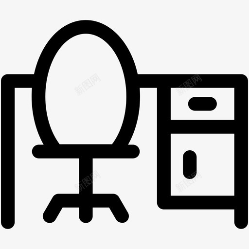 书桌椅子教室椅图标svg_新图网 https://ixintu.com 书桌 学生桌 教室椅 教育图标集 椅子 电脑桌 转椅