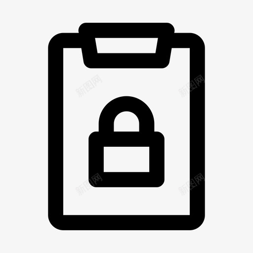 锁定剪贴板数据信息记事本图标svg_新图网 https://ixintu.com 任务板 写作 数据信息 笔记 记事本 锁定剪贴板