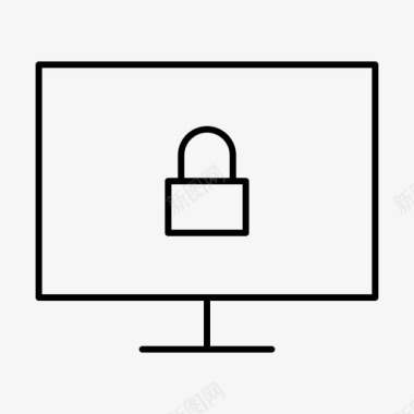 锁屏计算机硬件图标图标