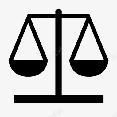 天平辩护律师平衡图标图标