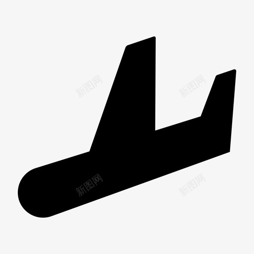 着陆飞机运输图标svg_新图网 https://ixintu.com 着陆 运输 飞机