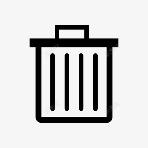 垃圾桶篮子垃圾箱图标svg_新图网 https://ixintu.com 删除 垃圾桶 垃圾箱 电子邮件客户端 篮子
