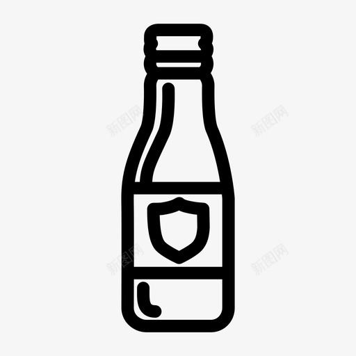 汽水瓶玻璃瓶塑料瓶图标svg_新图网 https://ixintu.com 可回收品 塑料瓶 汽水瓶 玻璃瓶 食品和饮料