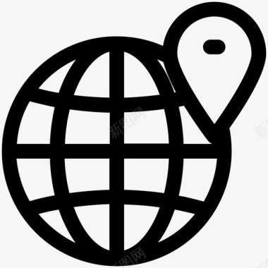gps全球定位地球仪图标图标