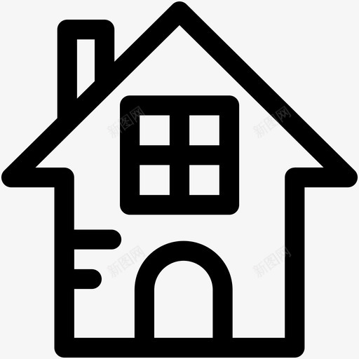 房子小屋房地产图标svg_新图网 https://ixintu.com 小屋 房地产 房地产可爱的图标 房子