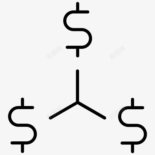 资金美元金融图标svg_新图网 https://ixintu.com 业务搜索引擎优化超薄 美元 资金 金融