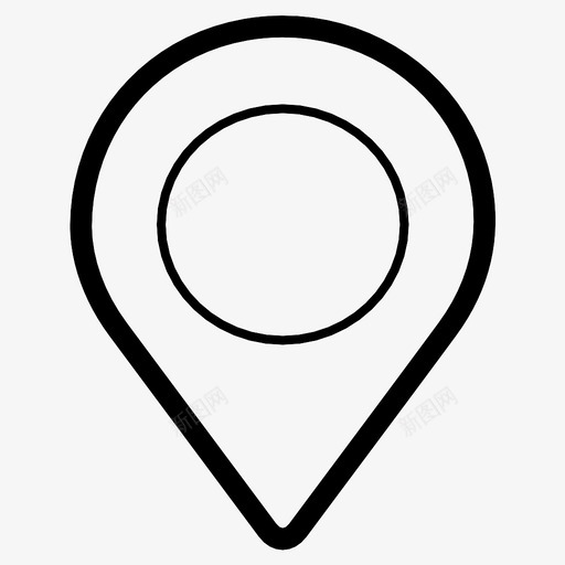 地图针方向位置图标svg_新图网 https://ixintu.com 位置 地图针 指针 方向