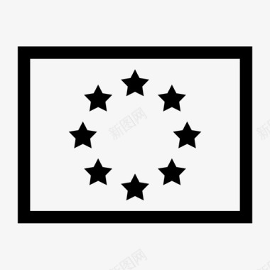 欧洲国旗星星欧盟图标图标