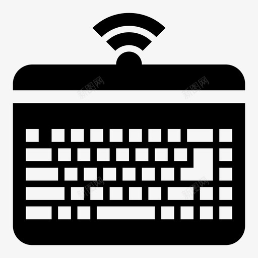 无线键盘便携式键盘计算机键盘图标svg_新图网 https://ixintu.com 便携式键盘 无线键盘 硬件 计算机键盘