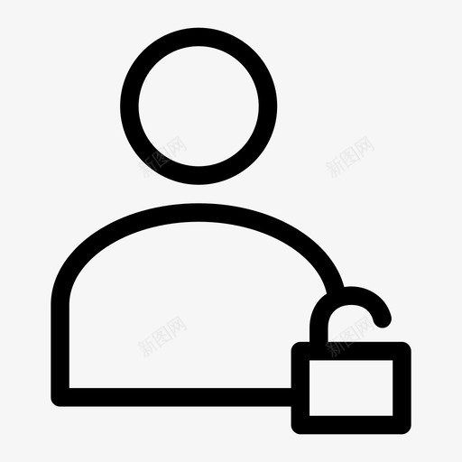 用户解锁配置文件pin图标svg_新图网 https://ixintu.com pin 人 密码 工作 打开挂锁 用户解锁 用户配置文件 身份 配置文件