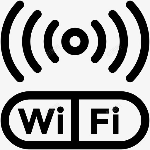 wifi互联网可爱图标svg_新图网 https://ixintu.com wifi 互联网可爱图标