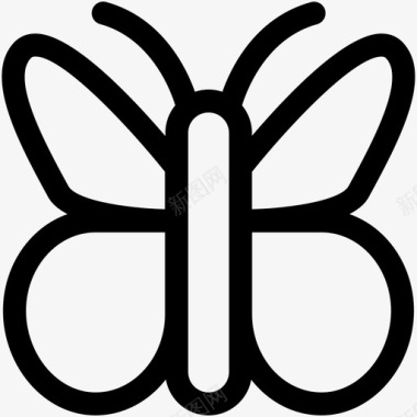 蝴蝶滑翔机蝴蝶昆虫图标图标