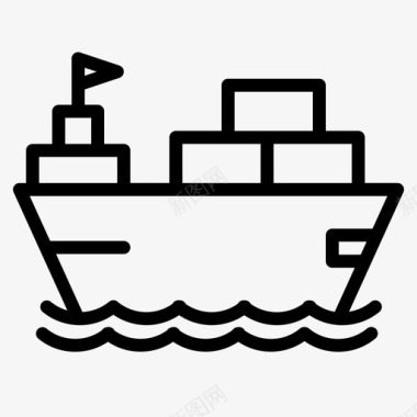 船邮轮物流图标图标