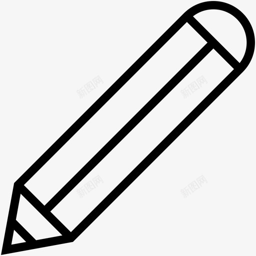 蜡笔彩色铅笔文具图标svg_新图网 https://ixintu.com 书写 婴儿和儿童图标集 彩色铅笔 文具 蜡笔