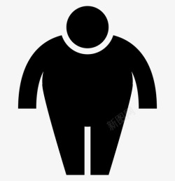 健康文字胖子肥胖超重图标高清图片