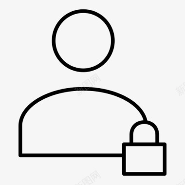 锁定的用户配置文件manpeople图标图标