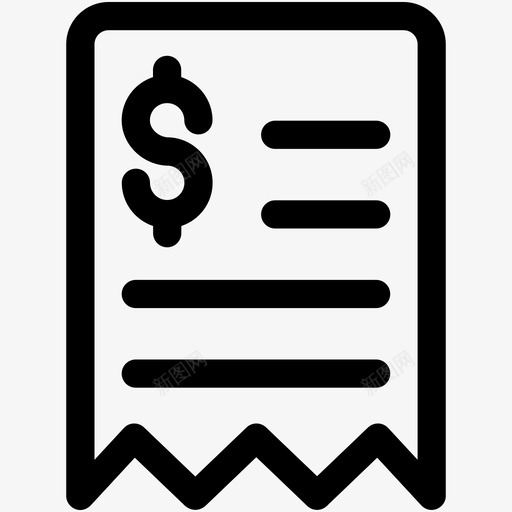 收据凭证交易图标svg_新图网 https://ixintu.com 交易 凭证 支票 收据 收据纸 标签 消费者 票据 美元 财务和付款可爱的图标