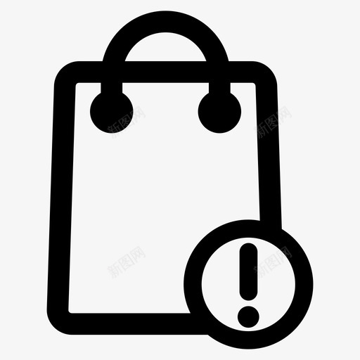 购物袋警告购买钱包图标svg_新图网 https://ixintu.com 购买 购物者 购物袋 购物袋警告 钱包