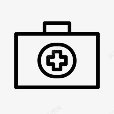 医疗箱公文包医疗保健图标图标