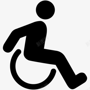 残疾无障碍瘫痪图标图标