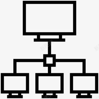 网络计算机服务器计算机共享图标图标