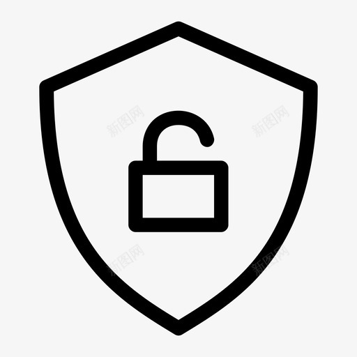 屏蔽解锁防病毒防御图标svg_新图网 https://ixintu.com 安全 安全徽章 屏蔽解锁 防御 防病毒