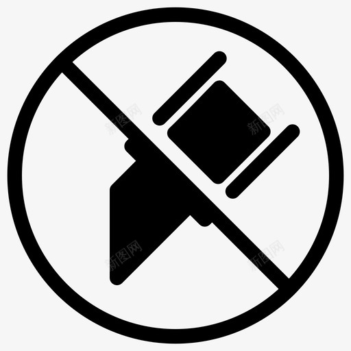 禁止切割注意刀具图标svg_新图网 https://ixintu.com 刀具 实用工具 注意 禁止使用 禁止切割 警告 象形图实心图标